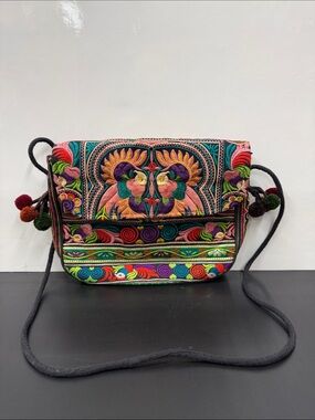 Thai Hmong Embroidered Hill Tribe Handmade Crossbody Bag Thailand Handbag